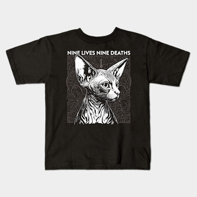 9 Lives 9 Deaths Kids T-Shirt by TORVENIUS